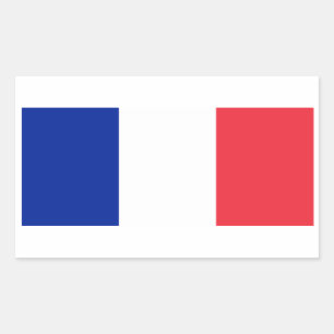 Rectangular Pegatina de bandera de Francia*