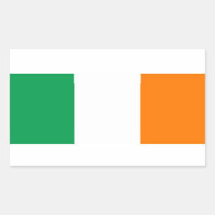 Rectangular Pegatina de bandera de Irlanda