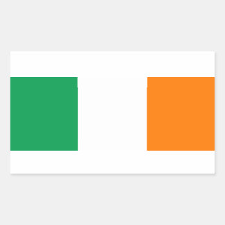 Rectangular Pegatina de bandera de Irlanda