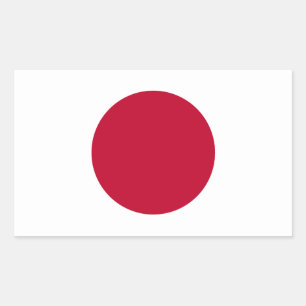 Rectangular Pegatina de bandera de Japón