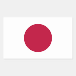 Rectangular Pegatina de bandera de Japón