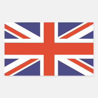 Rectangular Pegatina de bandera de la Unión Británica Jack