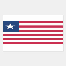 Rectangular Pegatina de bandera de Liberia