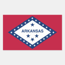 Pegatina de Bandera del Estado de Arkansas