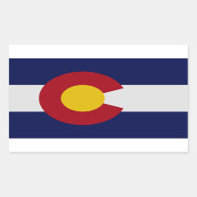 Pegatina de Bandera del Estado de Colorado