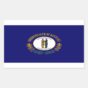 Rectangular Pegatina de bandera del estado de Kentucky