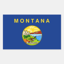 Pegatina de Bandera del Estado de Montana