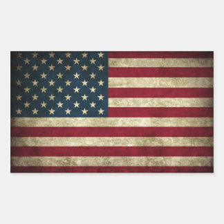 Rectangular PEGATINA de bandera ondulada de Estados Unidos