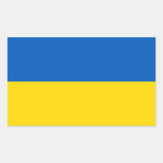 Rectangular Pegatina de bandera ucraniana