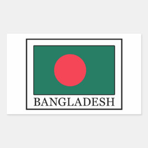 Rectangular Pegatina de Bangladesh