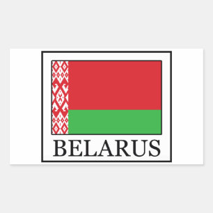 Rectangular Pegatina de Bielorrusia