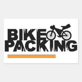Rectangular Pegatina de bikepacking