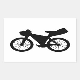 Rectangular Pegatina de bikepacking