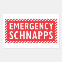 Pegatina de booze de emergencia - Schnapps