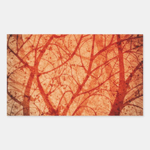 Rectangular pegatina de bosque de mal gusto