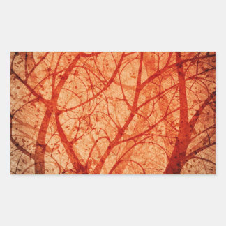 Rectangular pegatina de bosque de mal gusto