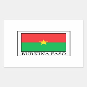Rectangular Pegatina de Burkina Faso