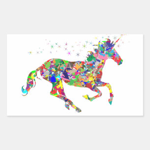 Rectangular Pegatina de Caballo Anime: Pegatina de Caballo Col