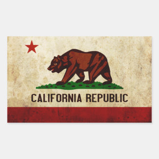 Rectangular Pegatina de California