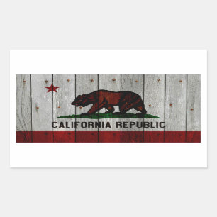 Rectangular Pegatina de California