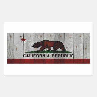 Rectangular Pegatina de California