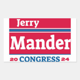 Rectangular Pegatina de campaña de Jerry Mander