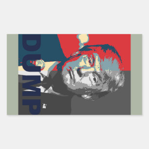 Rectangular Pegatina de campaña de Trump   Anti Donald Trump
