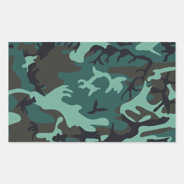 Rectangular Pegatina de camuflaje militar (Anverso)