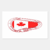 Pegatina de Carabiner de Bandera de Canadá