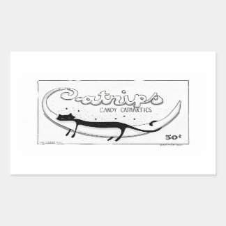 Rectangular Pegatina de Catnips