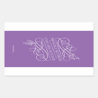 Rectangular Pegatina de cazadores de unicornio orgullosamente 
