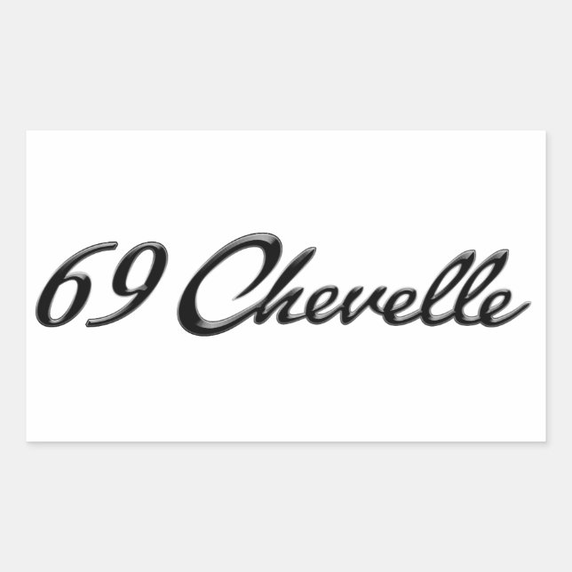 Rectangular pegatina de Chevelle 1969 (Anverso)