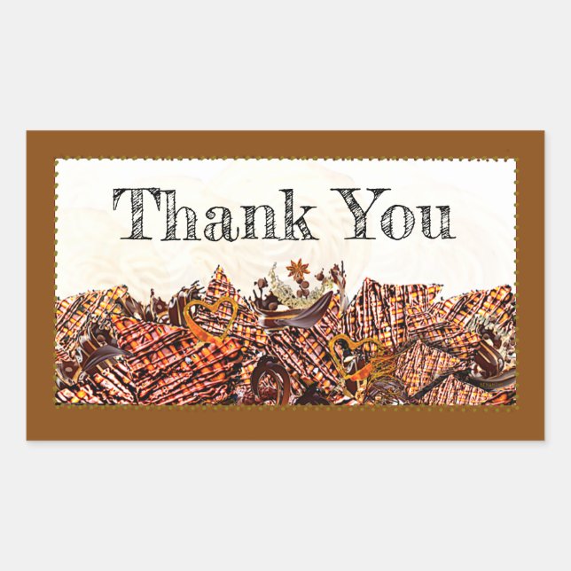 RECTANGULAR PEGATINA DE CHOCOLATE DOMINGO DULCE (Anverso)