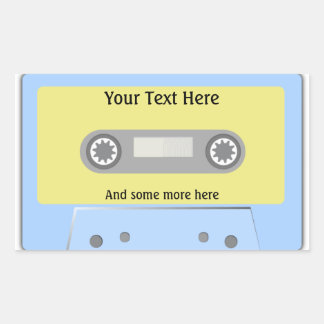 Rectangular Pegatina de cinta de cassette