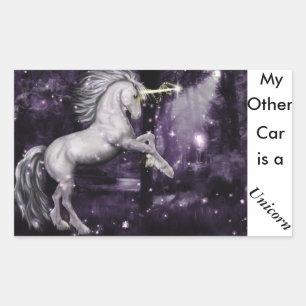 Rectangular Pegatina de coches de Unicorn