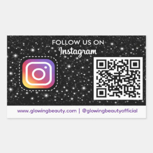 Rectangular Pegatina de código QR de Instagram Marca comerci