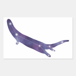 Rectangular Pegatina de constelación de río Otter