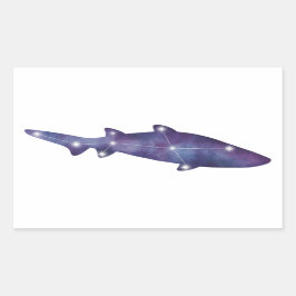 Rectangular Pegatina de constelación de tiburón