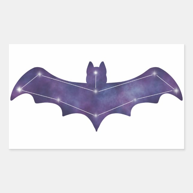 Rectangular Pegatina de Constellation Bat (Anverso)