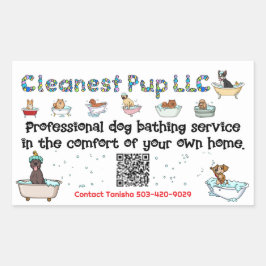 Rectangular PEGATINA de CPup