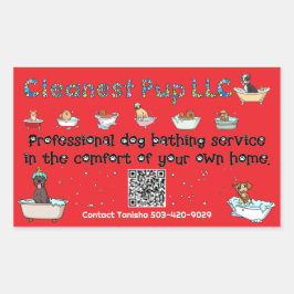 Rectangular PEGATINA de CPup