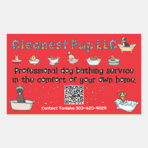 Rectangular PEGATINA de CPup