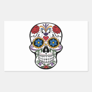 Rectangular Pegatina de cráneo