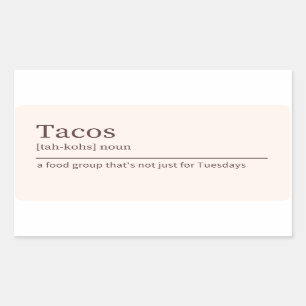 Rectangular Pegatina de definición de tacos