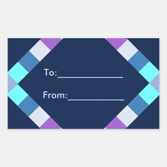 Rectangular Pegatina de diamantes (Anverso)