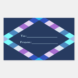 Rectangular Pegatina de diamantes