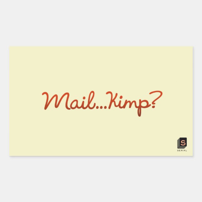 Rectangular Pegatina de donación de podcast serie (Anverso)