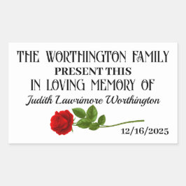 Rectangular Pegatina de Donaciones