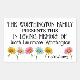 Rectangular Pegatina de Donaciones