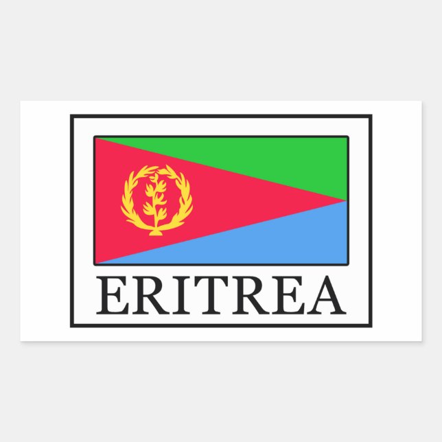 Rectangular Pegatina de Eritrea (Anverso)